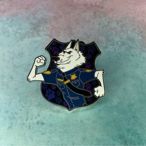 Officer Grizzoli Wolf Zootopia Police Badge Disney Pin